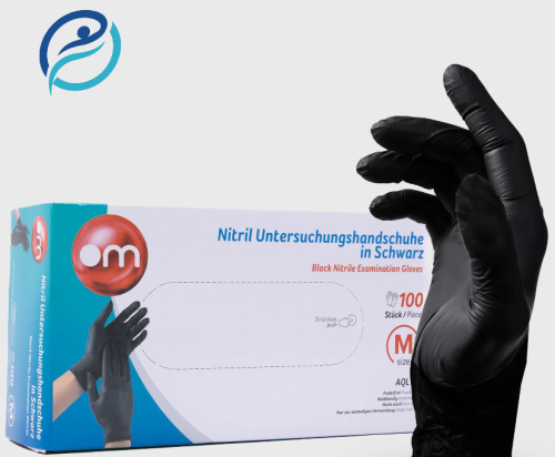 OM Einmaluntersuchungshandschuhe aus Nitril schwarz Box á 100 Stück